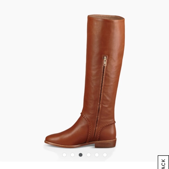UGG Gracen Whipstich Leather Boots SZ 5 - Picture 4 of 10